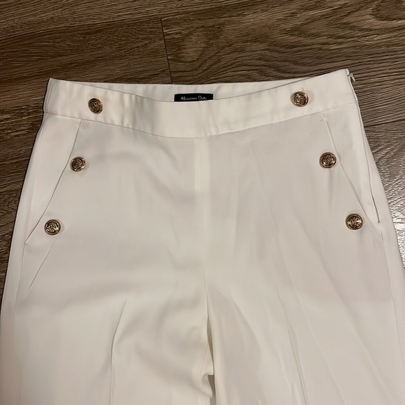 Massimo Dutti ivory wide leg trousers - Picture 2 of 6
